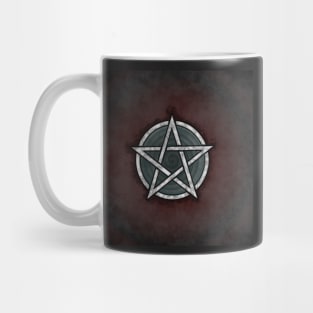 Marble Pentagrams for Protection - Red Background Mug